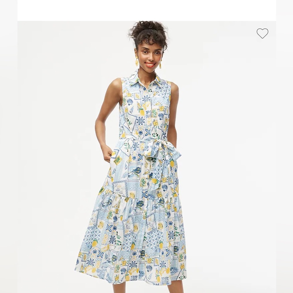 J. Crew Blue and Yellow Floral Maxi Dress - Picture 3 of 3